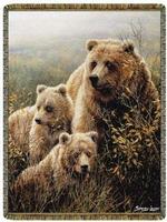 Wildlife Bear Tapestry Throws