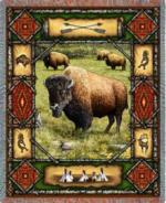 Wildlife Bison / Buffalo Tapestry Throws
