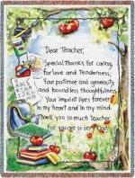 Teacher Tapestry Throw Blankets