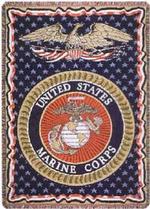 United States Marine Tapestry Throws