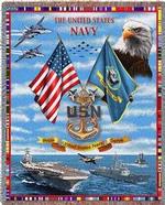 United States Navy Tapestry Throws
