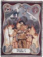 Firefighter Tapestry Throw Blankets