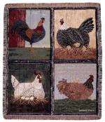 Chickens, & Roosters Tapestry Throws