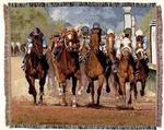 Horse Racing Tapestry Throws