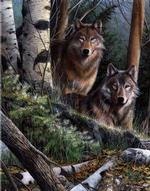Wildlife Wolf Tapestry Throws