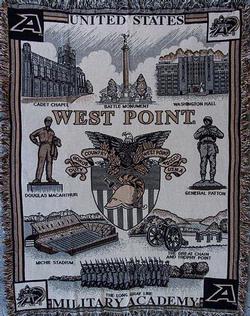 SALE West Point Military Academy Throw Blanket