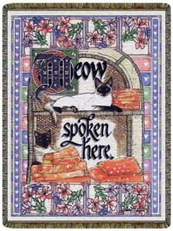 Meow Spoken Here Cat Tapestry Throw 
 
   
 

   
 

 
 
 
 
 
