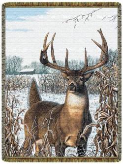 Whitetail Deer Tapestry Throw