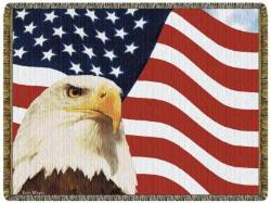 God Bless America Tapestry Throw