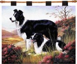 Border Collie Tapestry Wall Hanging