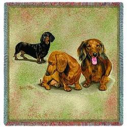 Dachshund Pups Lap Tapestry Throw
