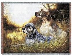 English Setter Tapestry Throw