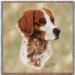 Brittany Spaniel Lap Tapestry Throw