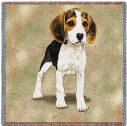 Beagle Puppies Lap Square Tapestry Throw