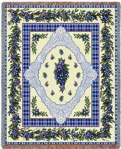 Blueberry Lace Tapestry Throw