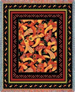 Chili Peppers Tapestry Throw