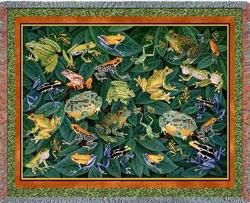 Leap Frog Tapestry Throw
