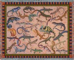 Lounging Lizards Tapestry Throw