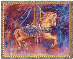 Carousel Horse Tapestry Throw