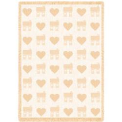 Natural Heart And House 100% Cotton Blanket