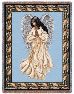 Hispanic Guardian Angel Tapestry Throw