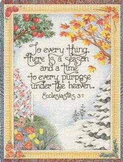 Ecclesiastes 3:1-8 To Everything There is a Season Tapestry Throw