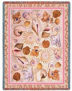 Seashells Tapestry Throw