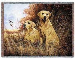 Yellow Lab Tapestry Throw