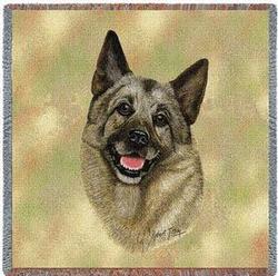 Elkhound Lap Square Tapestry Throw