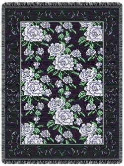 Purple Magnolia Throw Blanket