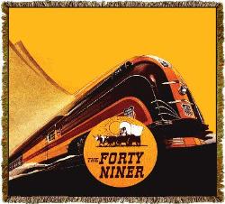 Forty Niner Train Tapestry Throw