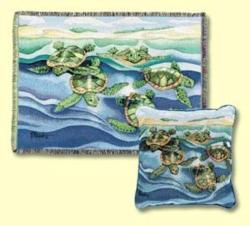SALE First Swim Tapestry Throw Pillow