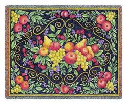 Fruit Design Tapestry Throw