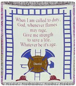  SALE Firefighter's Prayer Throw Blanket
