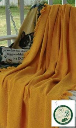 Hemingway - Mango Cotton Throw