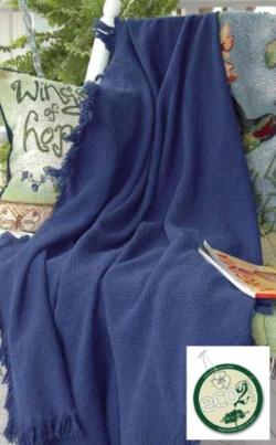 Hemingway - Cobalt Blue Cotton Throw