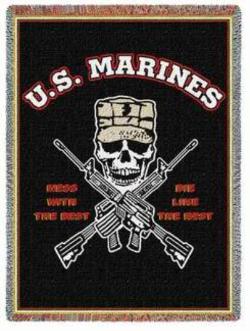 Mess With The Best Marine Corps Throw Blanket