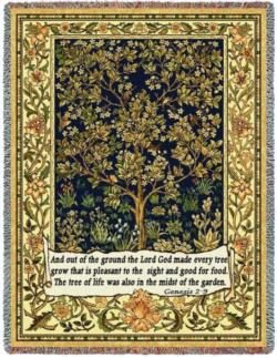 Genesis 2:9 Tapestry Throw - Tree Of Life