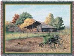 John Deere ® End of Harvest Tapestry Throw