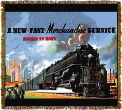 Challenger Train Tapestry Throw