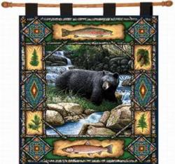 Bear Lodge Tapestry Wall Hanging