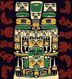 NW Native Animal Patterns Tapestry Throw