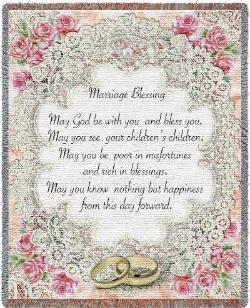 Marriage Blessing Tapestry Throws