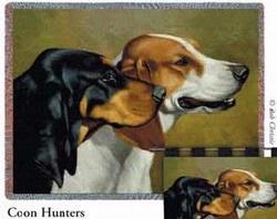 Coon Hunters Tapestry Throw