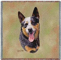 Australian Cattle Dog Lap Square Tapestry Throw