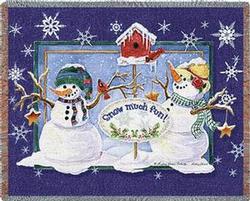 Snow Much Fun Tapestry Throw