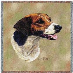English Foxhound Lap Square Tapestry Throw