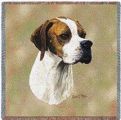 English Pointer Lap Square Tapestry Throw