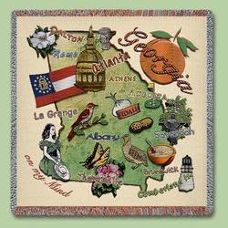 Georgia State Tapestry Lap Throw