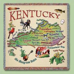 Kentucky State Tapestry Lap Throw